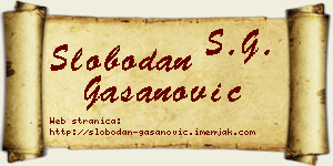 Slobodan Gašanović vizit kartica